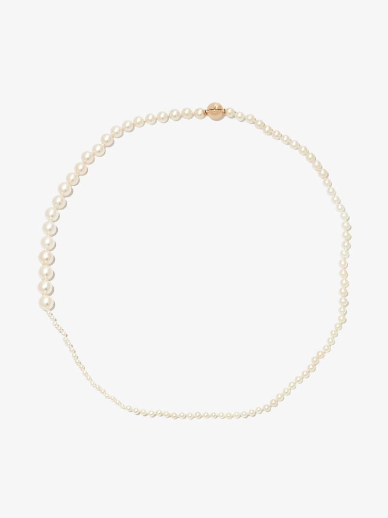 14k Yellow Gold Petite Peggy Pearl Necklace