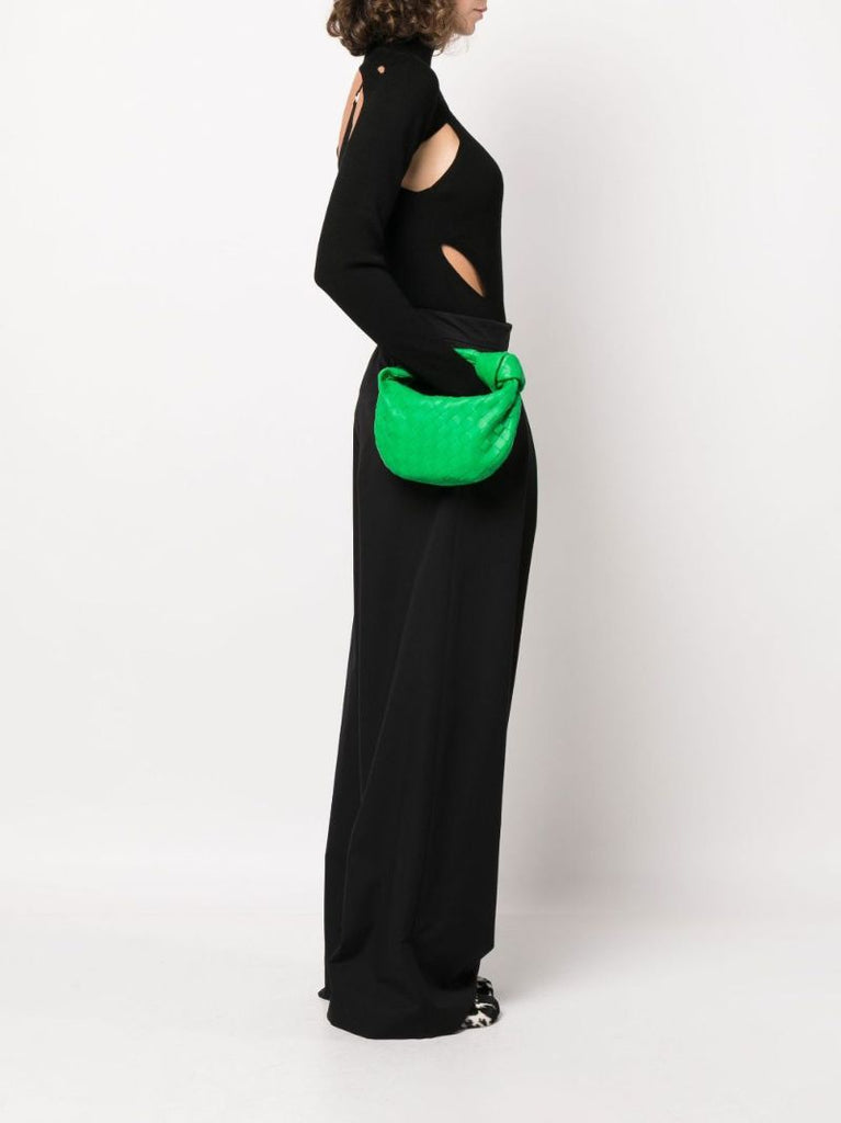 Green the Mini Jodie Leather Clutch Bag