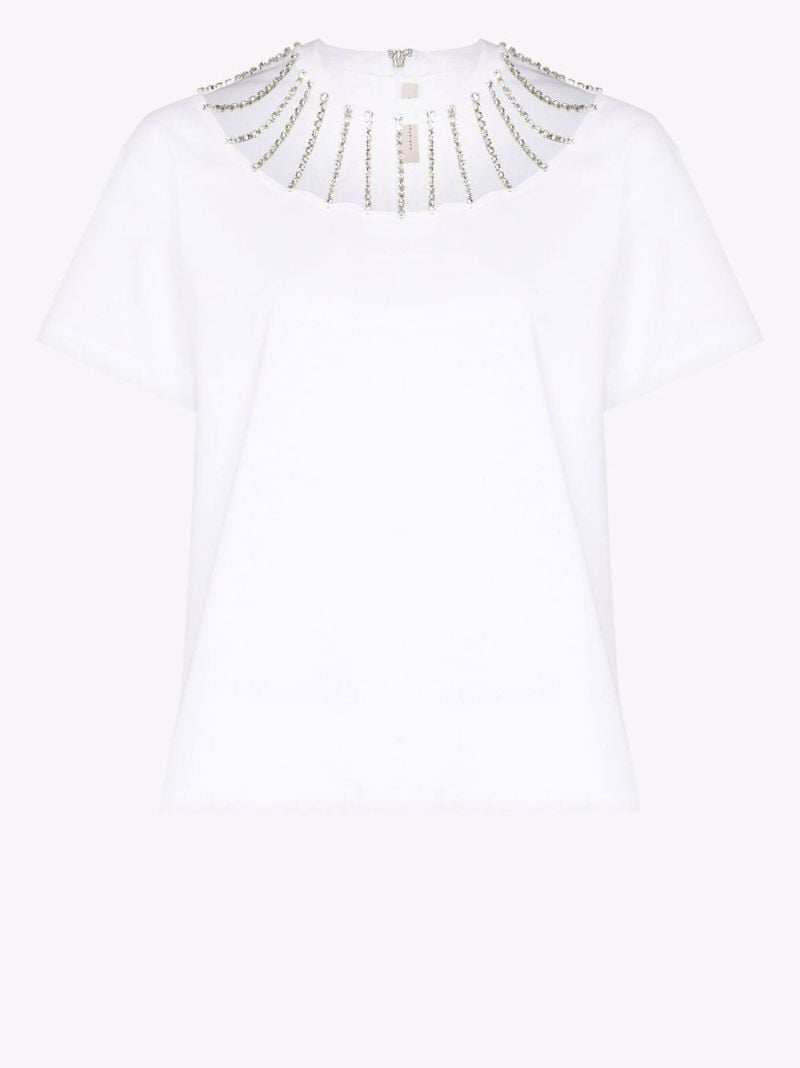 Crystal-embellished Organic Cotton T-shirt