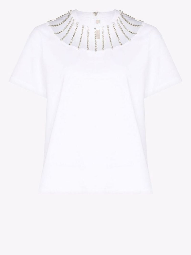 Crystal-embellished Organic Cotton T-shirt