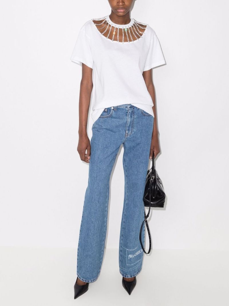 Crystal-embellished Organic Cotton T-shirt