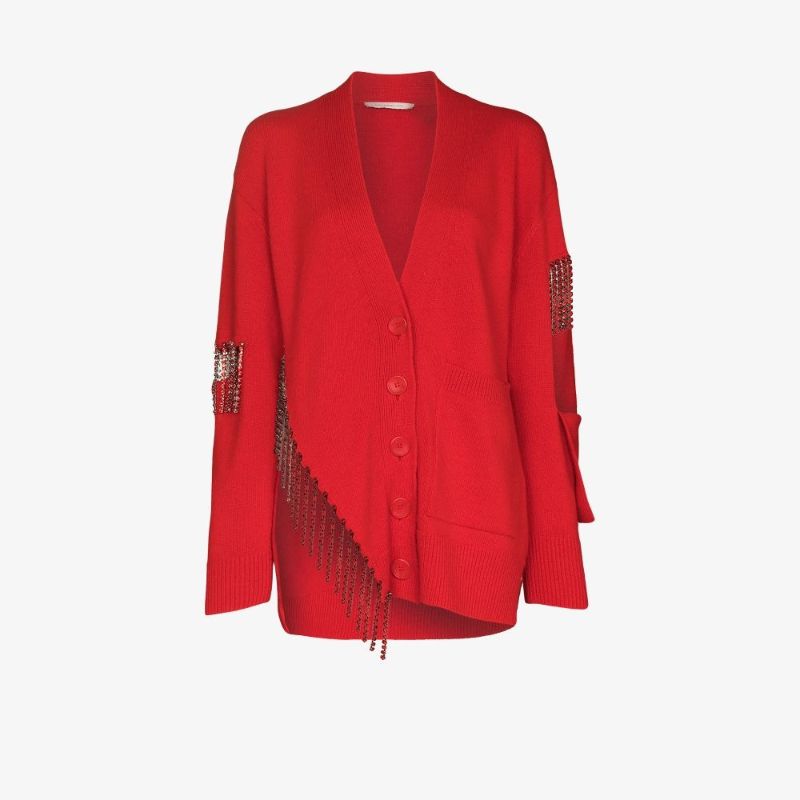 Crystal Trim Wool Cardigan