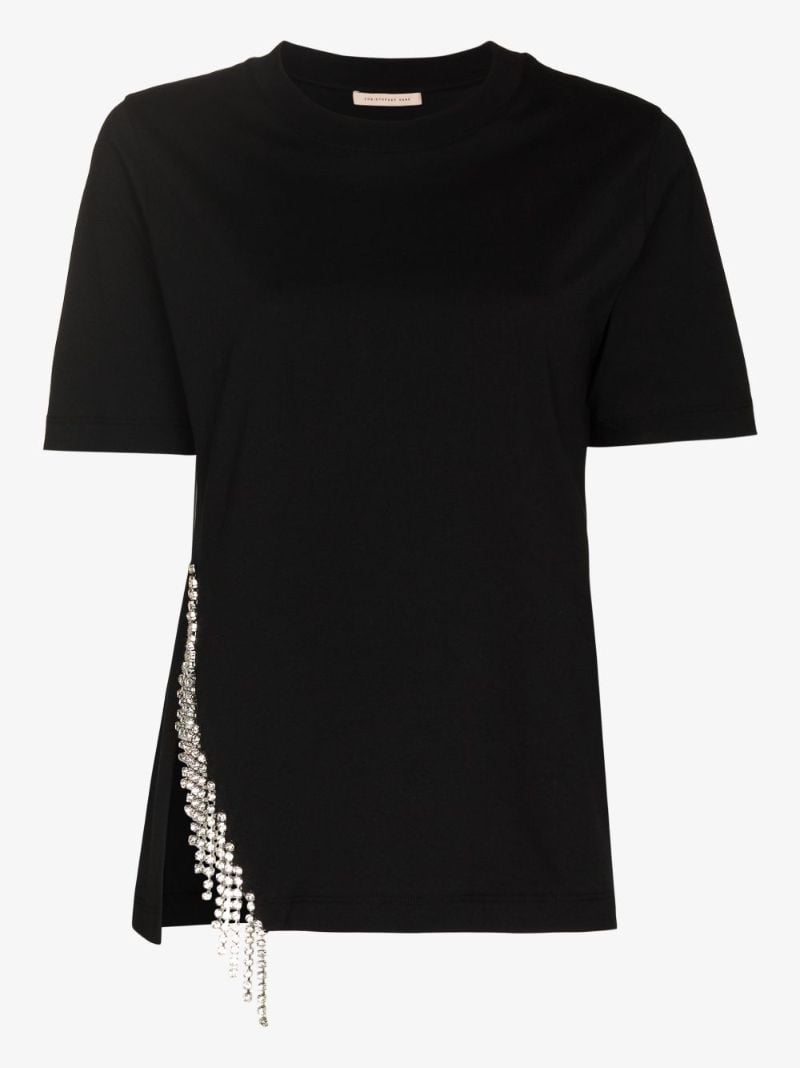 Crystal Trim Cotton T-shirt