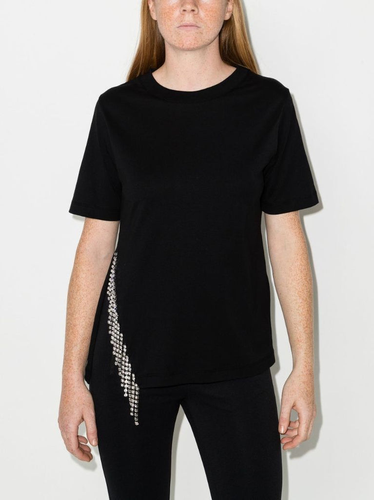 Crystal Trim Cotton T-shirt