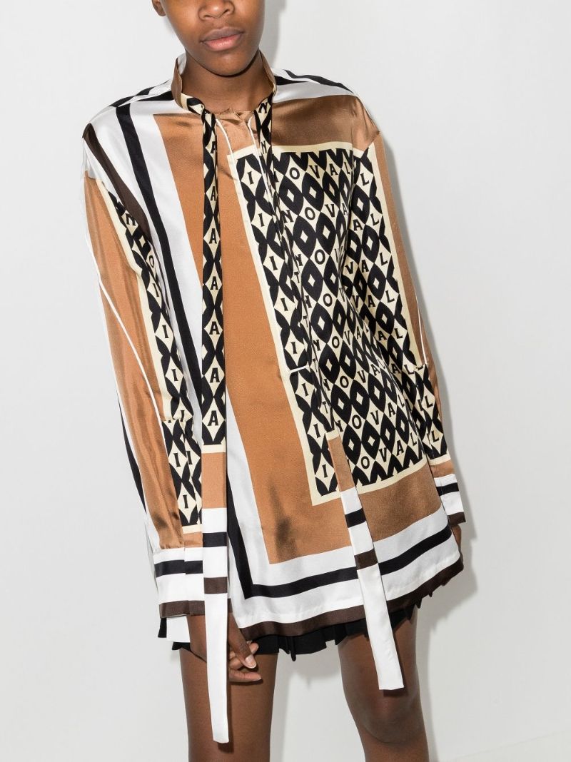 Foulard Archive Print Silk Blouse