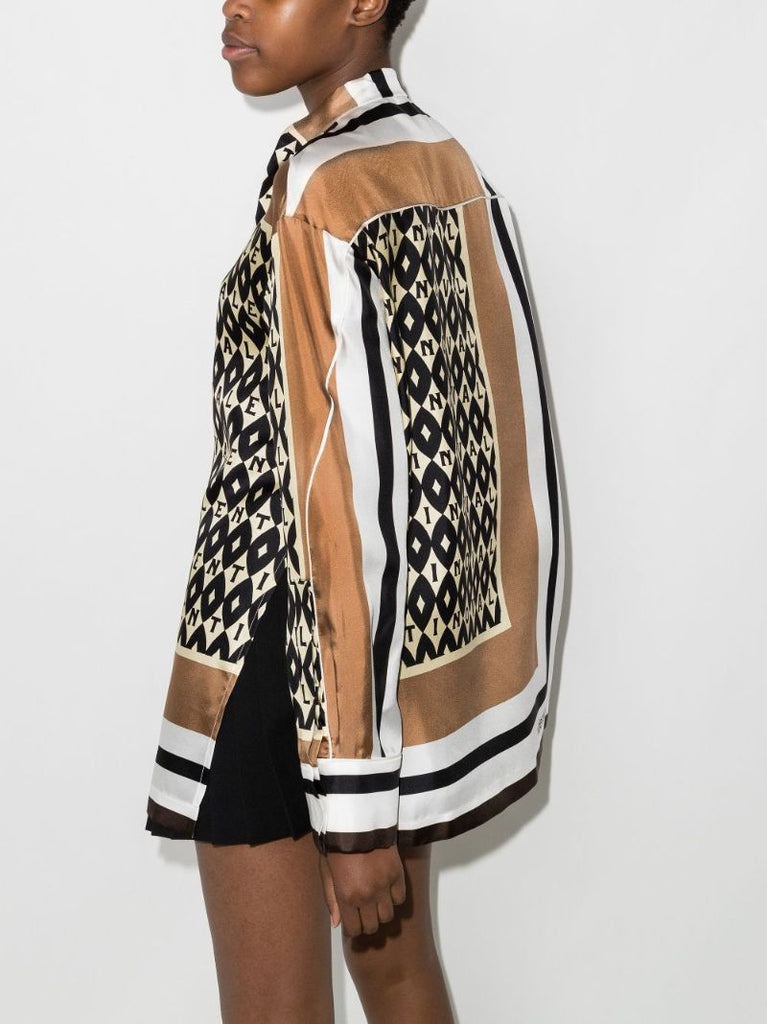 Foulard Archive Print Silk Blouse