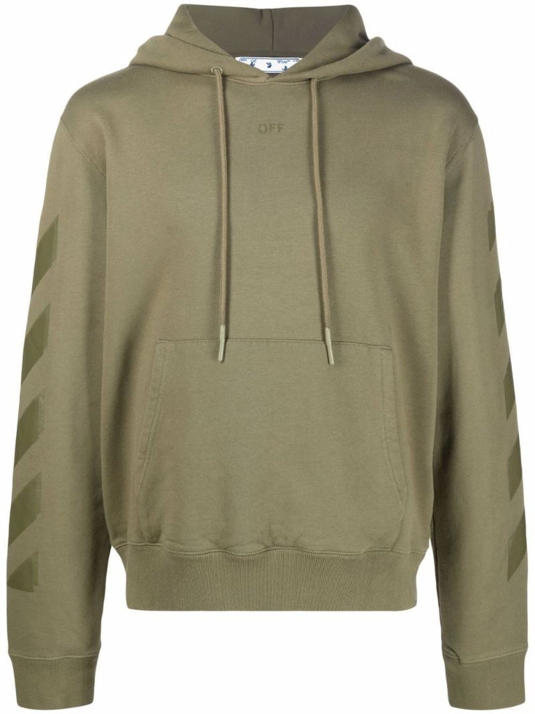 Green Arrows Print Cotton Hoodie