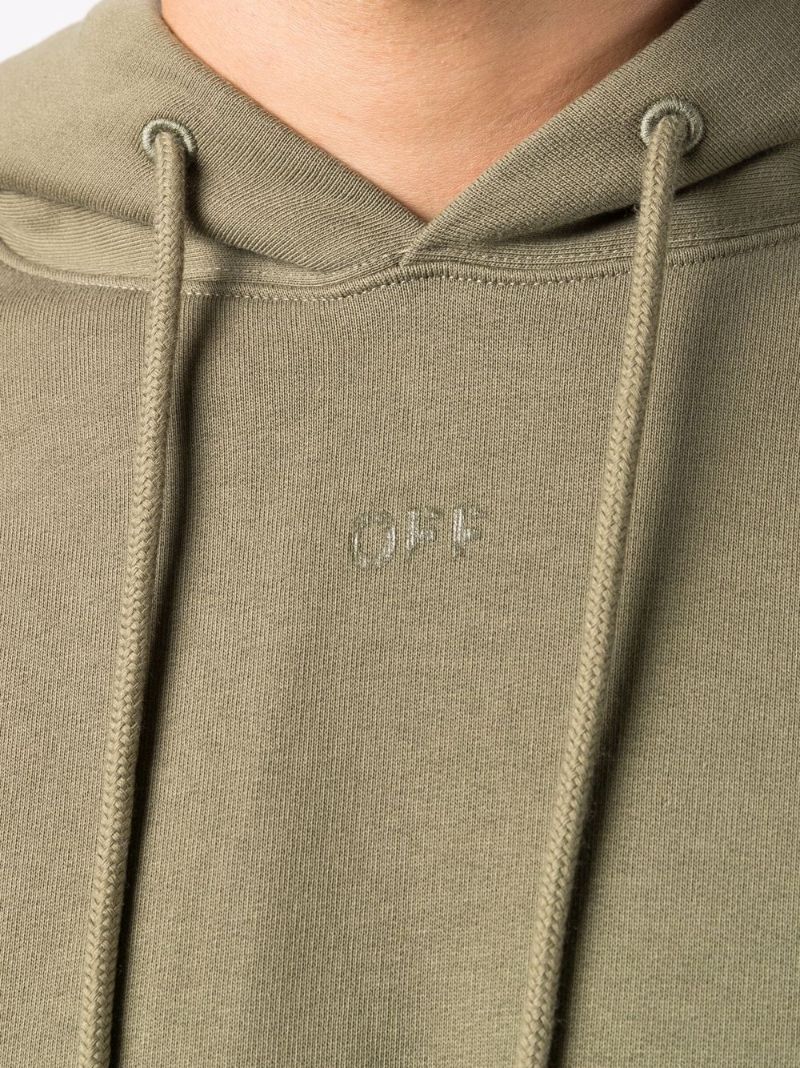 Green Arrows Print Cotton Hoodie