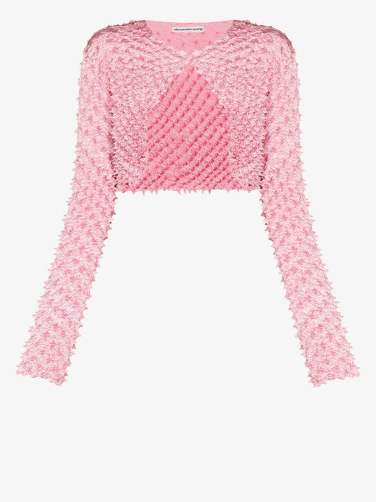 Shibori Cropped Cardigan