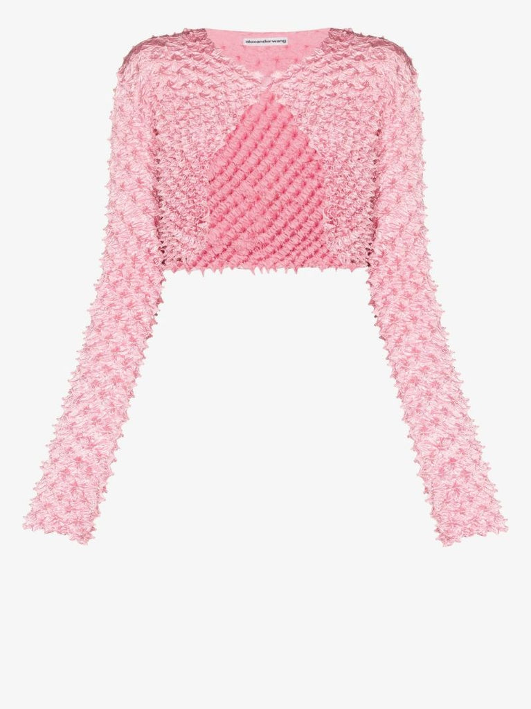 Shibori Cropped Cardigan
