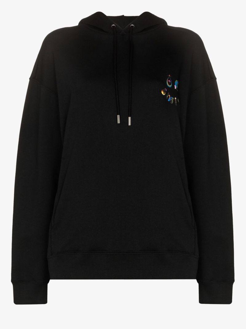 Oc Smile Print Cotton Hoodie