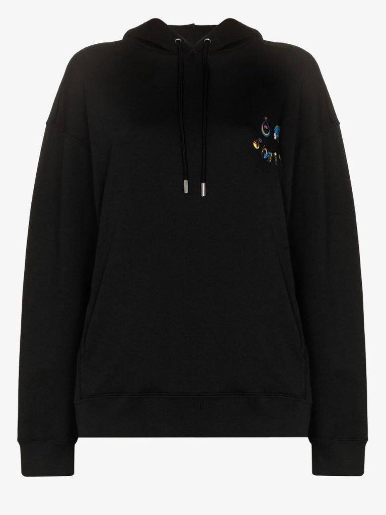 Oc Smile Print Cotton Hoodie