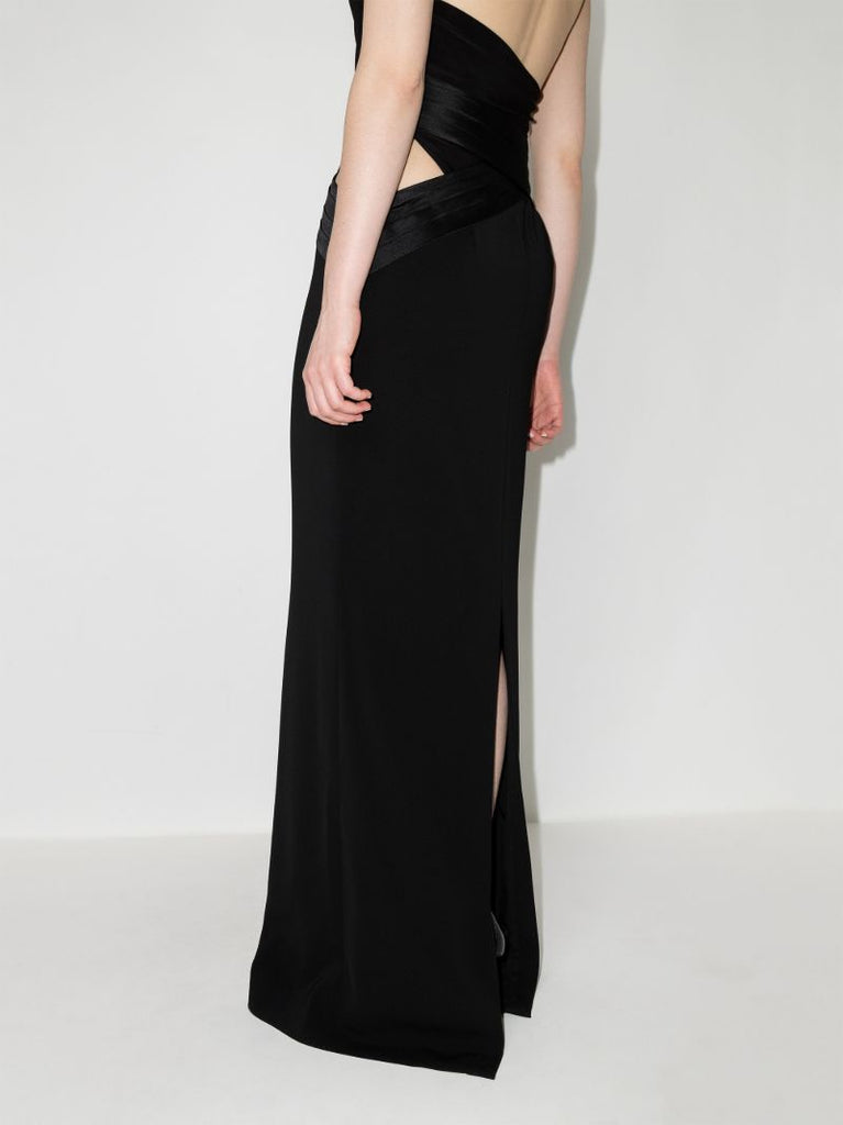 Cutout Waist Maxi Skirt