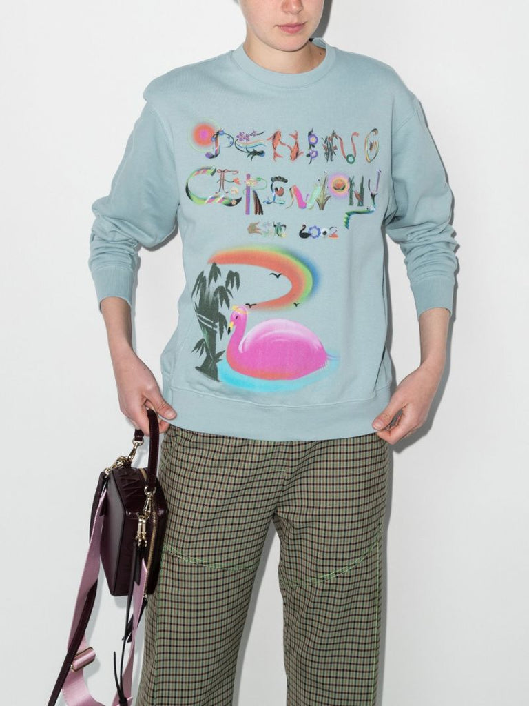 Chineseletter Cotton Sweatshirt