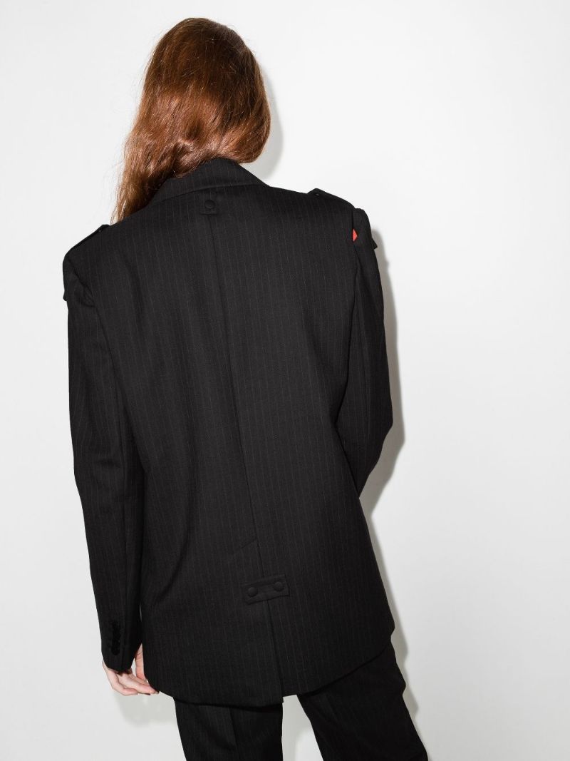 Everett Cutout Pinstripe Blazer