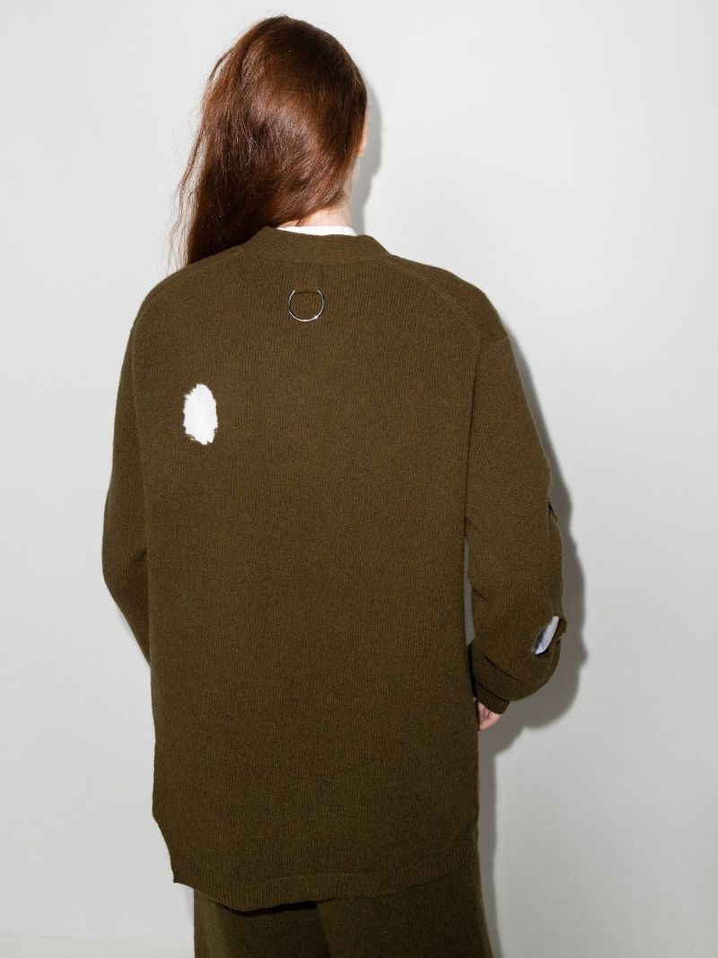Distressed Wool Cardigan
