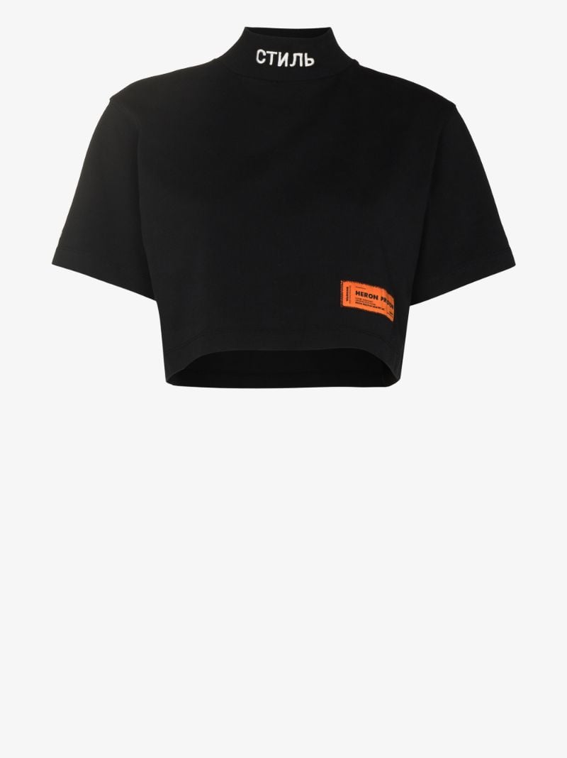 Logo Turtleneck Crop Top