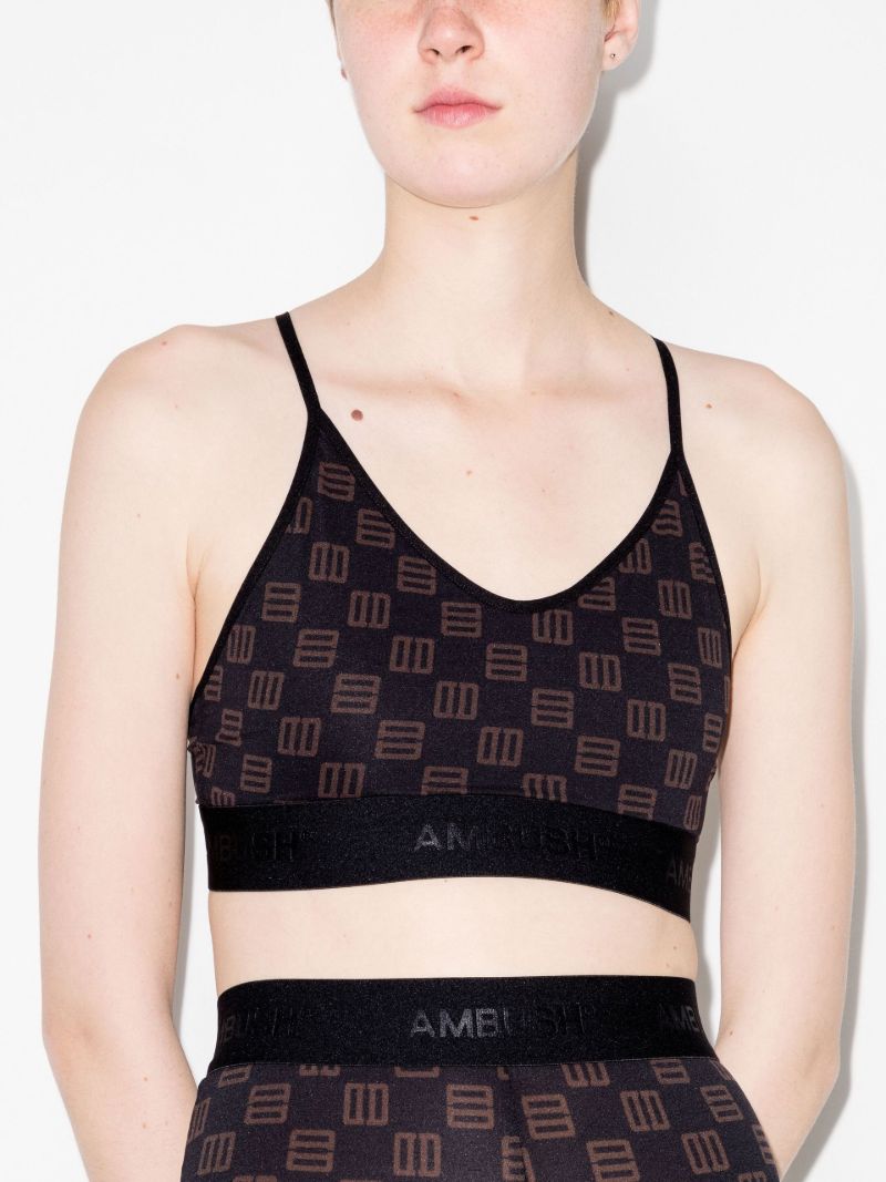 Monogram Print Bralette