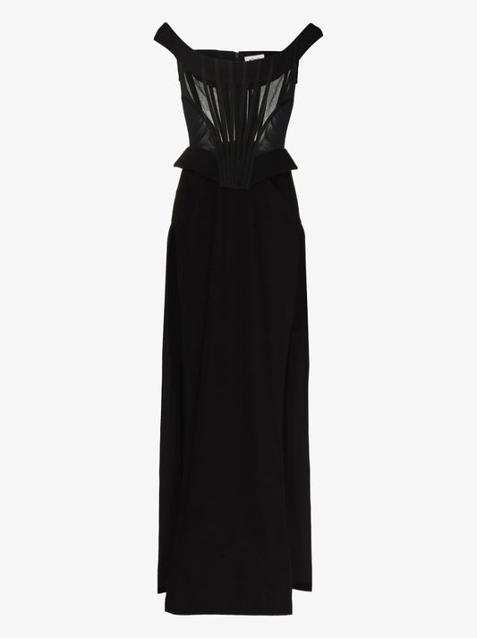 Bustier Side Slit Gown