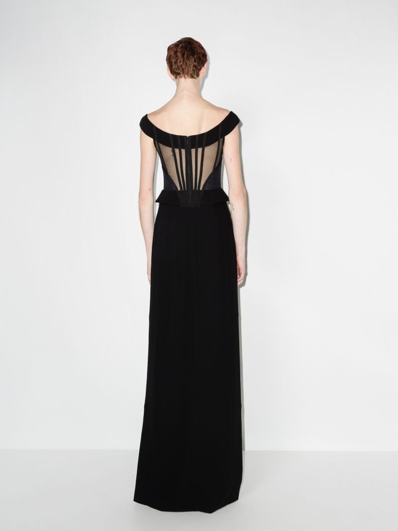 Bustier Side Slit Gown