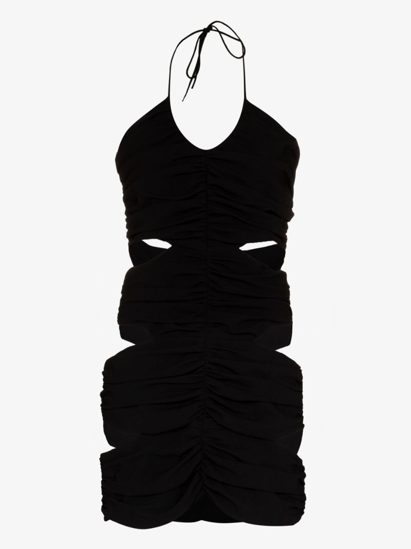 Cutout Ruched Mini Dress