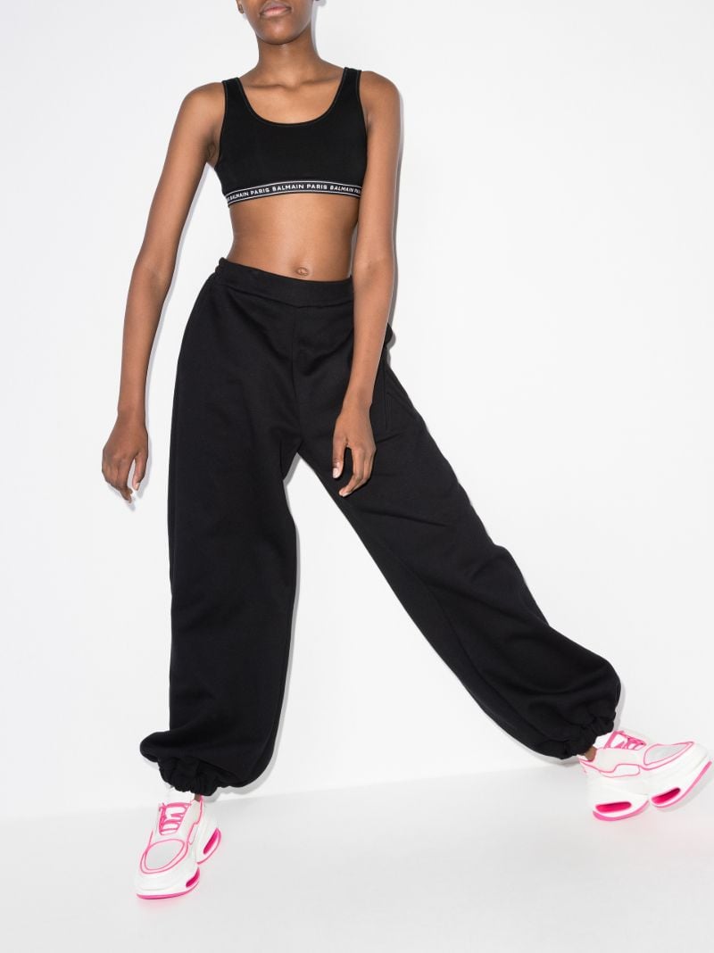 Black Logo Cotton Bralette