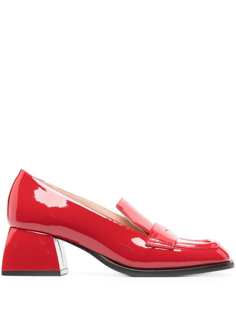 Red Cara 45 Patent Leather Loafers