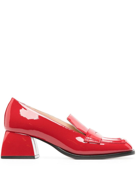 Red Cara 45 Patent Leather Loafers