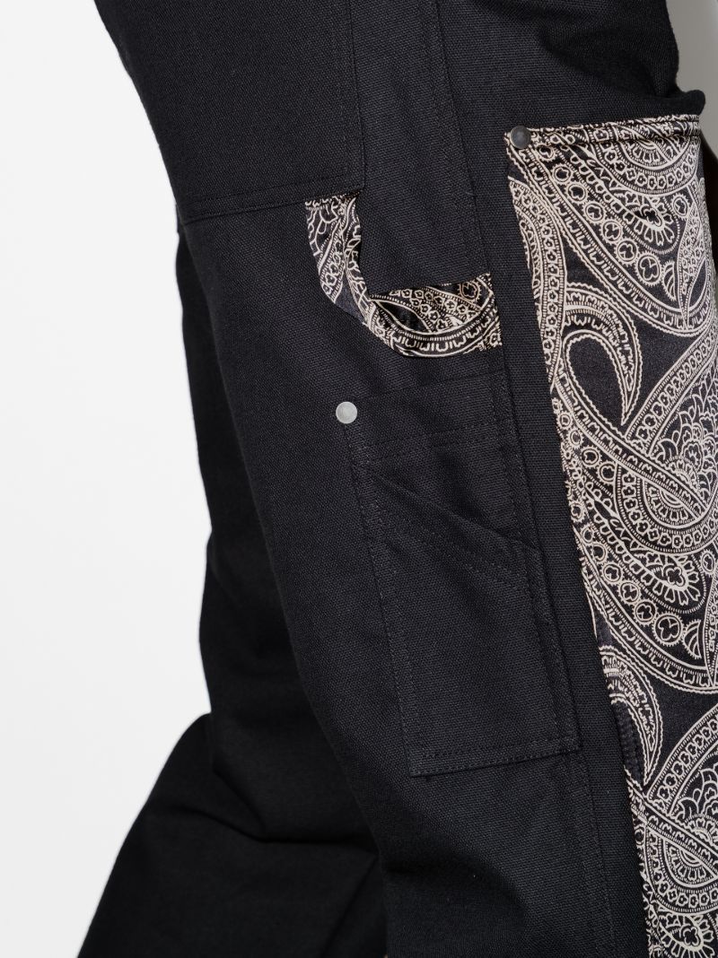Paisley Panel Straight Leg Trousers