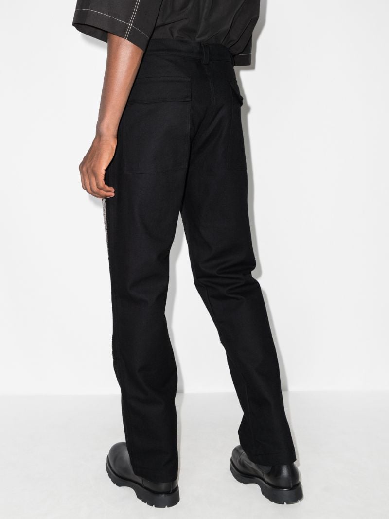 Paisley Panel Straight Leg Trousers