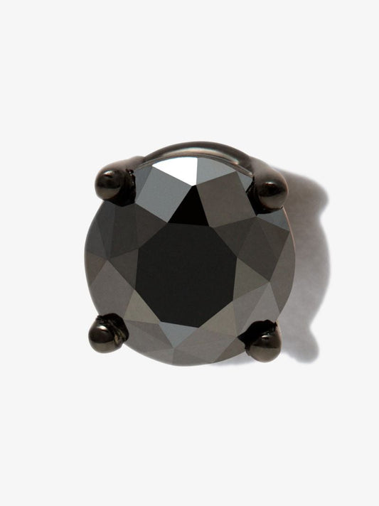 18k Black Gold Diamond Stud Earring