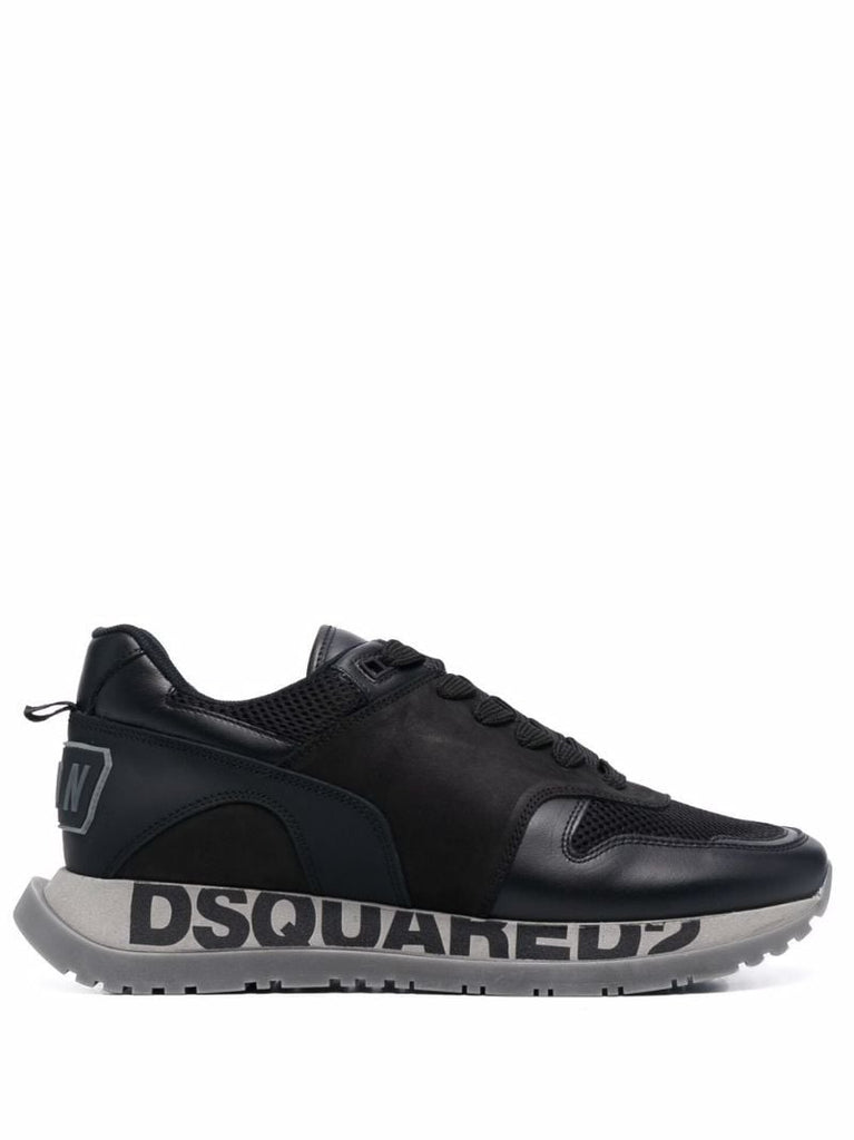 Black Logo Low-top Sneakers