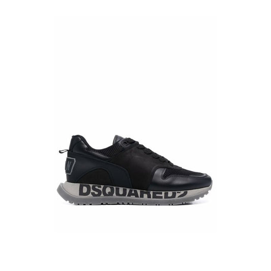 Black Logo Low-top Sneakers