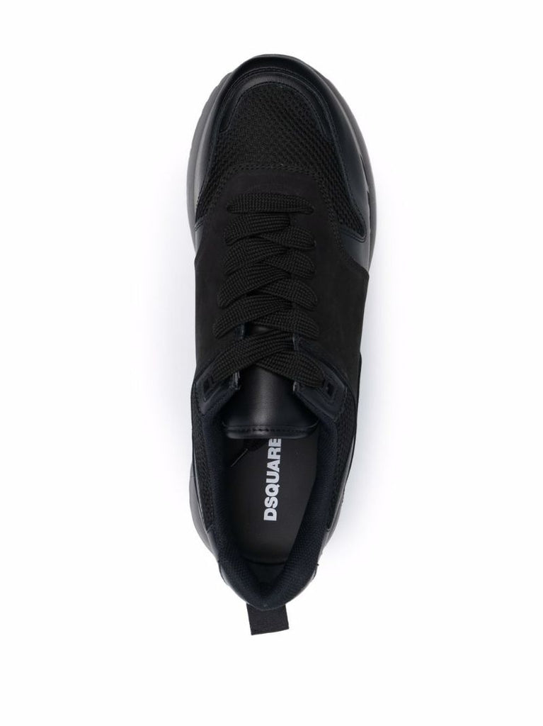Black Logo Low-top Sneakers