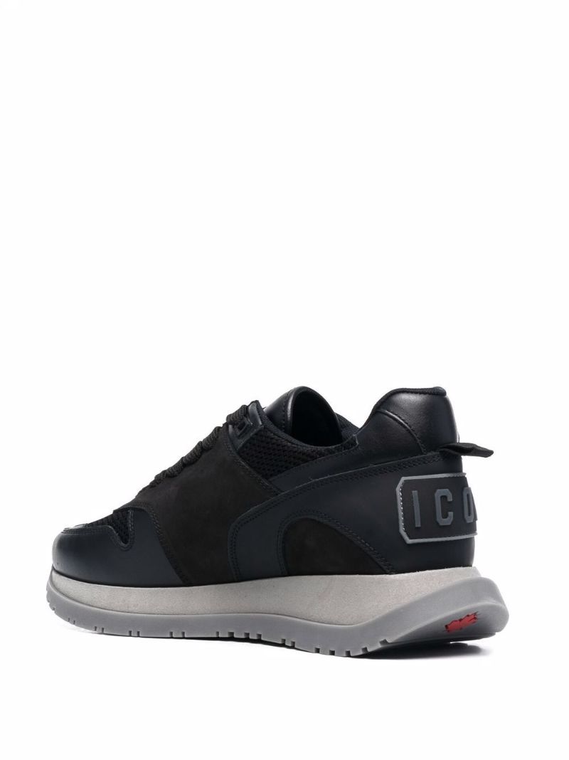 Black Logo Low-top Sneakers