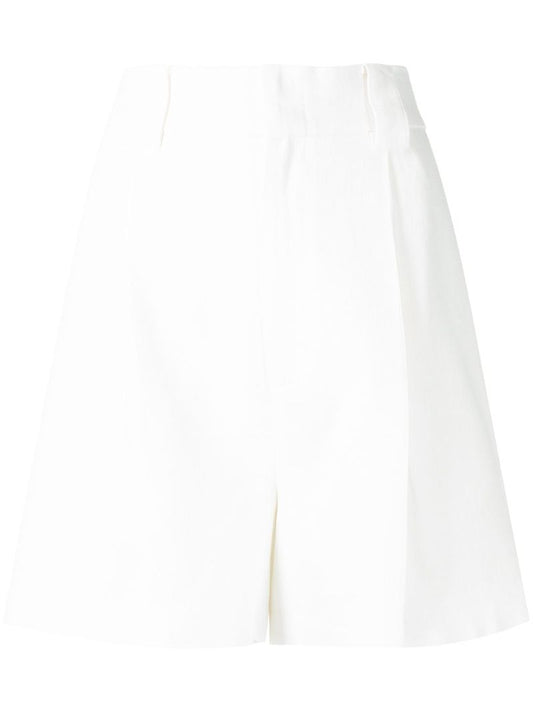 White Clemence Tailored Shorts