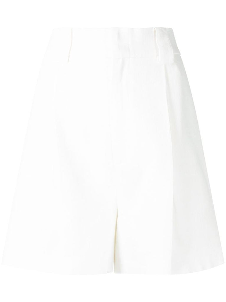 White Clemence Tailored Shorts