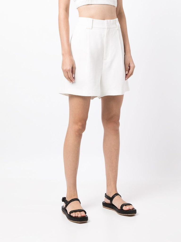 White Clemence Tailored Shorts
