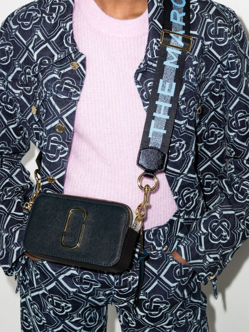 Blue the Snapshot Leather Cross Body Bag