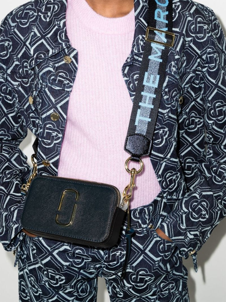 Blue the Snapshot Leather Cross Body Bag