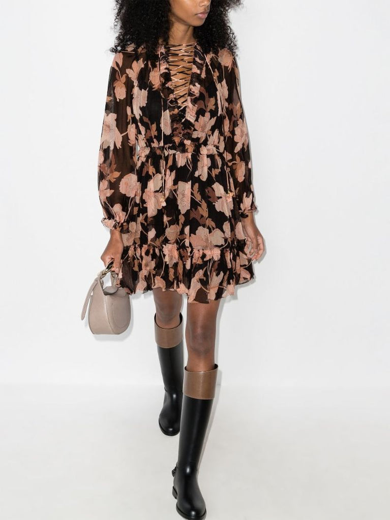 Concert Floral Print Mini Dress