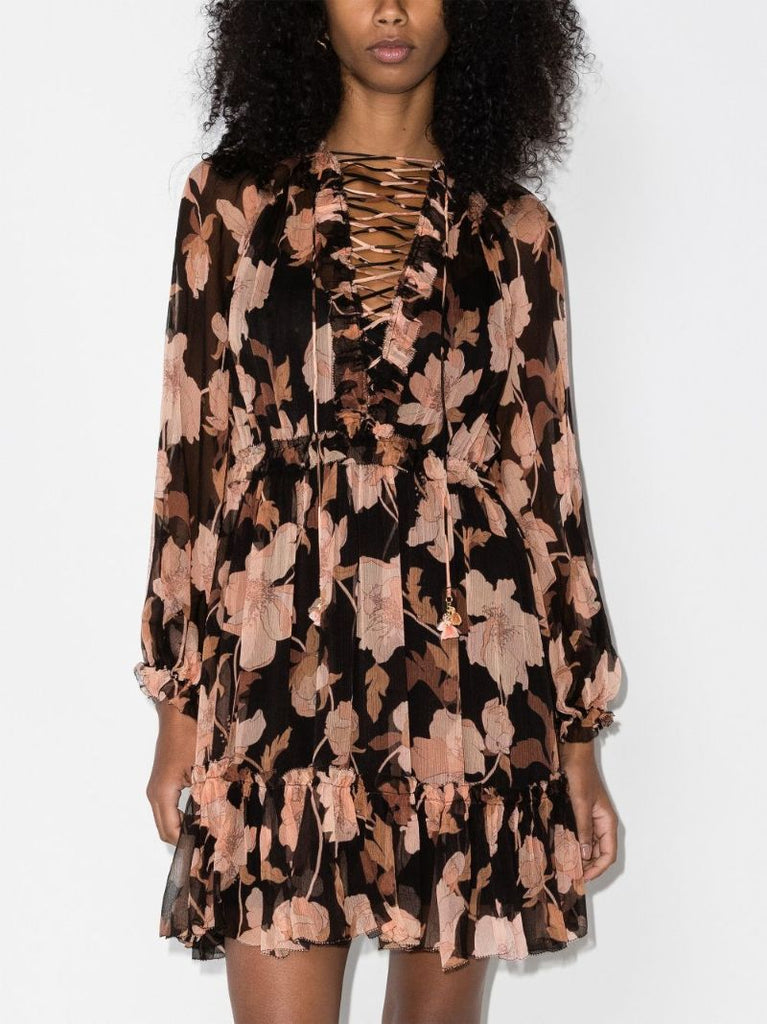 Concert Floral Print Mini Dress