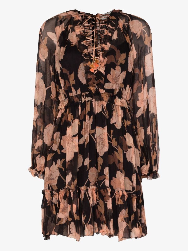 Concert Floral Print Mini Dress