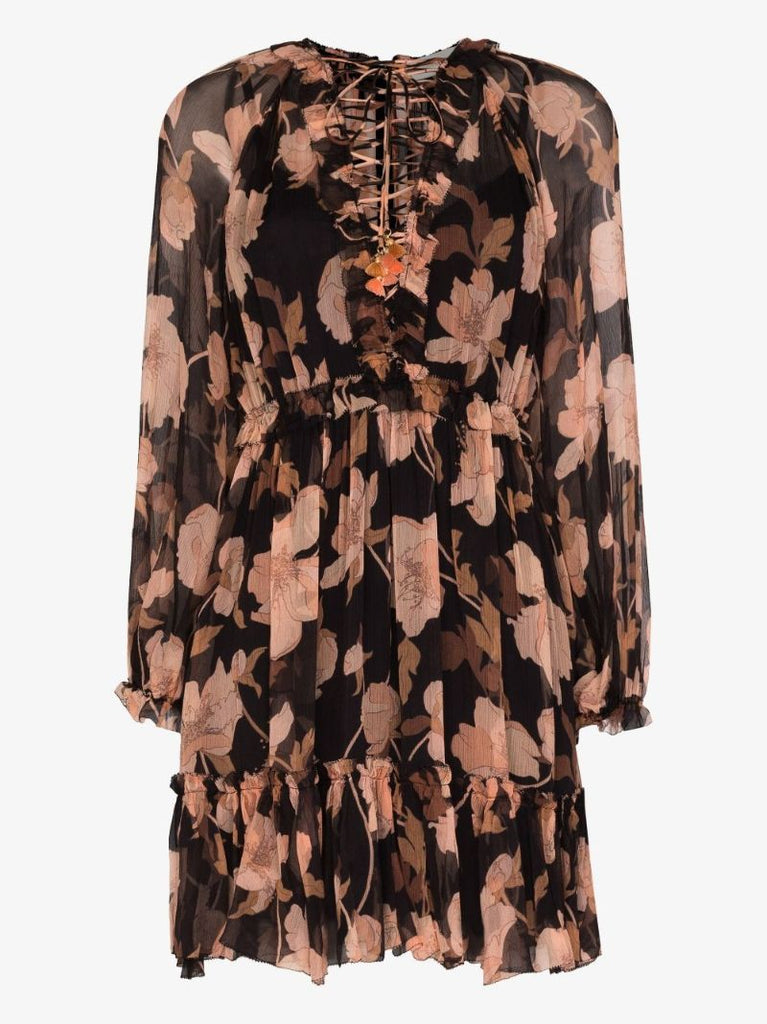 Concert Floral Print Mini Dress