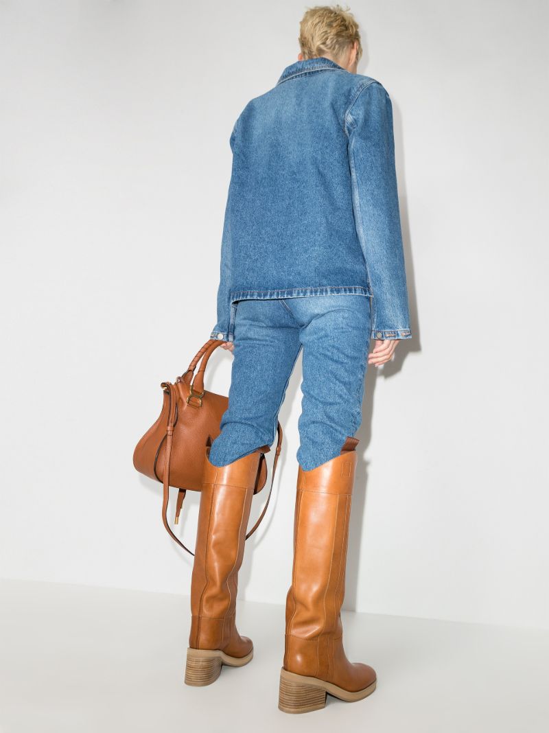 Brown Tonya 70 Knee-high Leather Boots