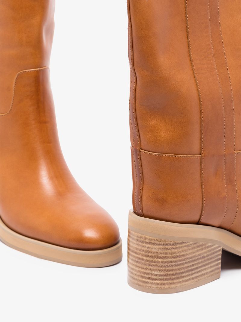 Brown Tonya 70 Knee-high Leather Boots