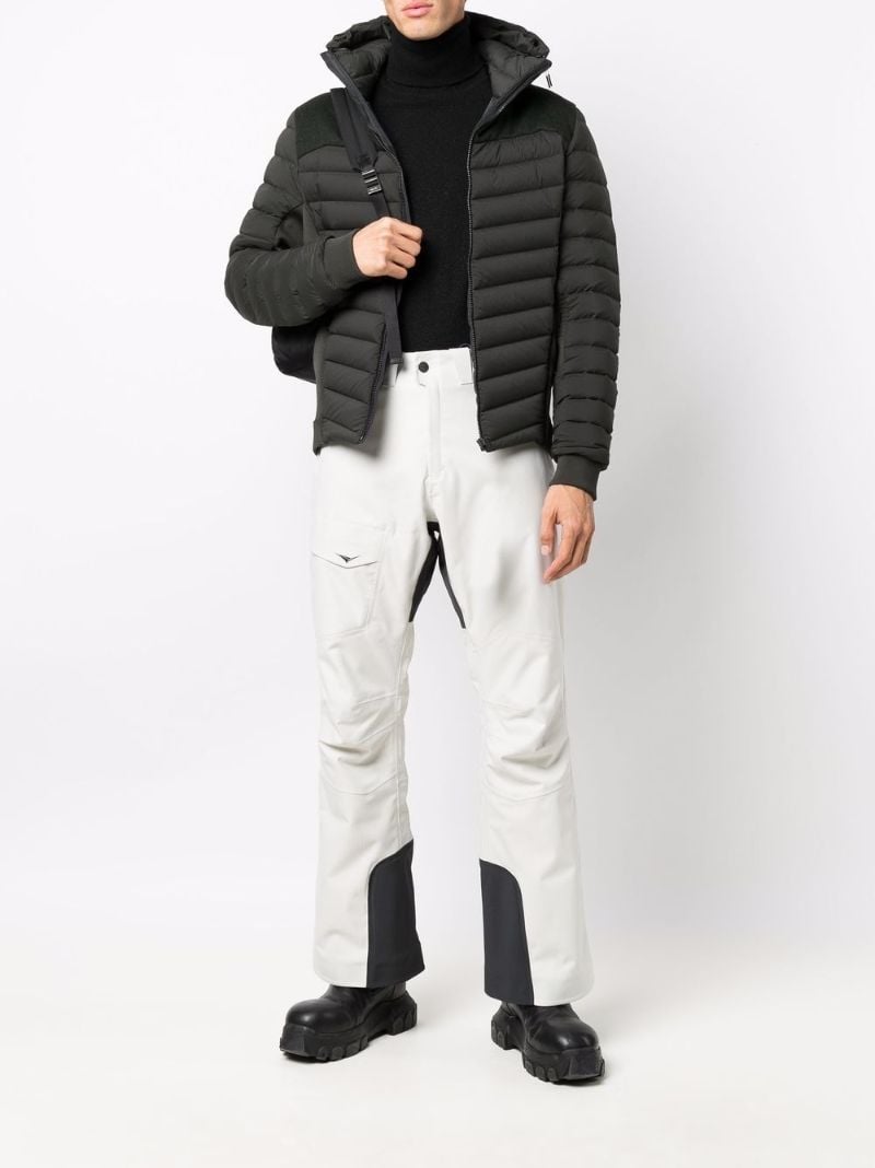 White Flared Ski Trousers
