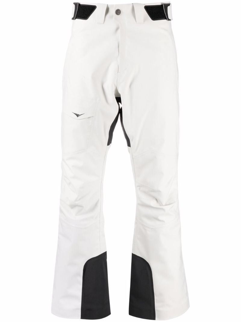 White Flared Ski Trousers