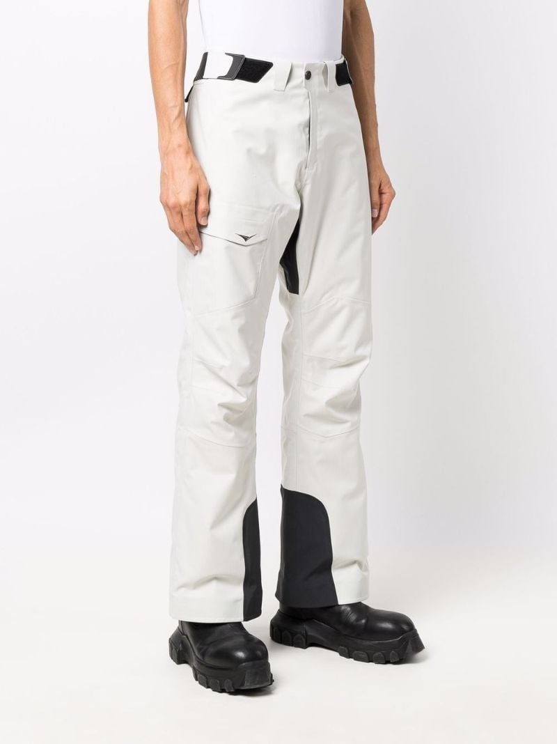 White Flared Ski Trousers