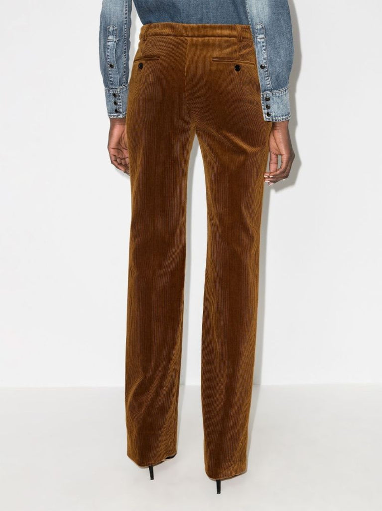 Brown Straight-leg Corduroy Trousers